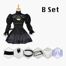 Load image into Gallery viewer, Nier Automata Yorha 2B Cosplay Suit  Women Outfit Disguise Costume Set Fancy Halloween Girls Party Black Dress
