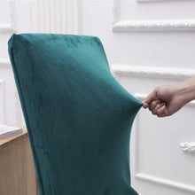 Load image into Gallery viewer, Plush Thick Chair Cover Washable Elastic Winter Warm Velvet Chair Protector Case Kitchen Restaurant housse de chaise

