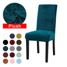 Load image into Gallery viewer, Plush Thick Chair Cover Washable Elastic Winter Warm Velvet Chair Protector Case Kitchen Restaurant housse de chaise
