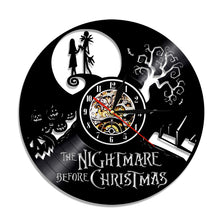 Load image into Gallery viewer, Christmas Characters Silent Movement Vinyl Record Wall Art Clock Pumpkin Forest Town Room Decor Watch Exclusive Christmas Gift
