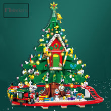 Load image into Gallery viewer, Christmas City Street View Train Building Blocks Christmas  Winter Village  Merry House Claus Bricks Toys Kids Christmas Gifts
