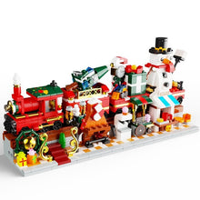 Load image into Gallery viewer, Christmas City Street View Train Building Blocks Christmas  Winter Village  Merry House Claus Bricks Toys Kids Christmas Gifts
