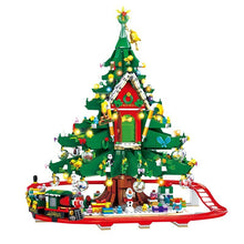Load image into Gallery viewer, Christmas City Street View Train Building Blocks Christmas  Winter Village  Merry House Claus Bricks Toys Kids Christmas Gifts
