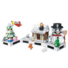 Load image into Gallery viewer, Christmas City Street View Train Building Blocks Christmas  Winter Village  Merry House Claus Bricks Toys Kids Christmas Gifts
