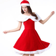 Load image into Gallery viewer, Christmas Costume Sexy Women Split Cosplay White Velvet Fleece Shawls Deep Shiny Leotard Snow Maiden Outfit Year's Dress
