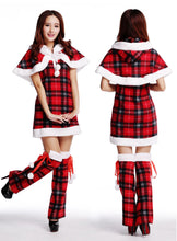Load image into Gallery viewer, Christmas Costume Sexy Women Split Cosplay White Velvet Fleece Shawls Deep Shiny Leotard Snow Maiden Outfit Year's Dress
