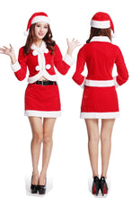 Load image into Gallery viewer, Christmas Costume Sexy Women Split Cosplay White Velvet Fleece Shawls Deep Shiny Leotard Snow Maiden Outfit Year's Dress

