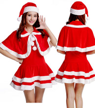 Load image into Gallery viewer, Christmas Costume Sexy Women Split Cosplay White Velvet Fleece Shawls Deep Shiny Leotard Snow Maiden Outfit Year's Dress
