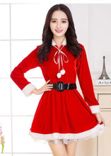 Load image into Gallery viewer, Christmas Costume Sexy Women Split Cosplay White Velvet Fleece Shawls Deep Shiny Leotard Snow Maiden Outfit Year's Dress
