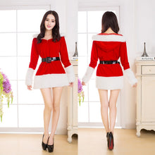 Load image into Gallery viewer, Christmas Dress Sexy Women Santa Claus Costume Fancy Dress Sexy Cosplay Costume Party Dress Red Velvet Dresses
