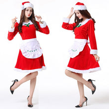 Load image into Gallery viewer, Christmas Dress Sexy Women Santa Claus Costume Fancy Dress Sexy Cosplay Costume Party Dress Red Velvet Dresses
