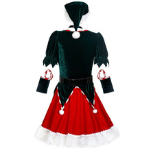 Load image into Gallery viewer, Christmas Green Elf Costume Adult Women's Christmas Party Cosplay Christmas Tree Costume
