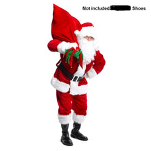 Load image into Gallery viewer, Christmas Santa Claus Costume Beard Lots Men Cosplay Santa Claus Clothes Fancy Dress In Christmas Men Costume Suit For Adults
