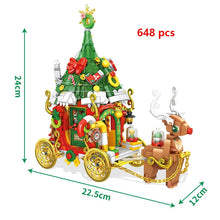 Load image into Gallery viewer, Christmas Tree Santa Claus Reindeer Xmas Stocking House Tower Building Blocks City Winter House Christmas Car Model Toys Gifts
