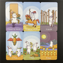 Load image into Gallery viewer, Chubby Bun Tarot Version V2 Rabbit Oracle Cards Rabbit Tarots Hare Deck Thailand Board Games Deck for Party
