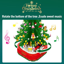 Load image into Gallery viewer, City Christmas Tree Rotating Music Box Building Blocks Friends Santa Claus LED Light Shining Xmas Bricks Toys For Children Girls
