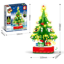 Load image into Gallery viewer, City Christmas Tree Rotating Music Box Building Blocks Friends Santa Claus LED Light Shining Xmas Bricks Toys For Children Girls

