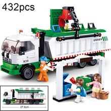 Load image into Gallery viewer, City Town Building Block City Great Vehicles Municipal Car Garbage Truck Light Repair Truck Road Sweeper Sprinkler Bricks Toy
