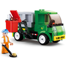 Load image into Gallery viewer, City Town Building Block City Great Vehicles Municipal Car Garbage Truck Light Repair Truck Road Sweeper Sprinkler Bricks Toy
