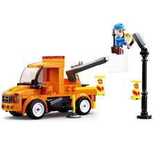 Load image into Gallery viewer, City Town Building Block City Great Vehicles Municipal Car Garbage Truck Light Repair Truck Road Sweeper Sprinkler Bricks Toy
