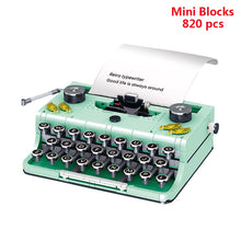 Load image into Gallery viewer, Classic Creative Ideas Globe Typewriter Building Blocks Mini Bricks Coffee Machine Mug Bread Maker Model Kit Toys For Adults
