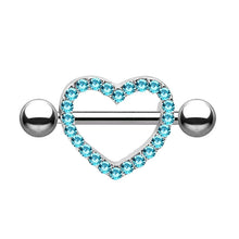 Load image into Gallery viewer, Colorful 1 Pair Sexy Body Piercing Navel Belly Button Ring Heart 316L Stainless Steel Dangle Nipple Piercing Punk Body Jewelry
