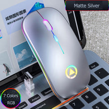 Load image into Gallery viewer, Colorful Backlit  Silent Mute Mosue Rechargeable Wireless Mouse  Computer Accessories for Home /Office / Games
