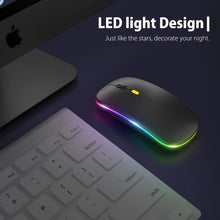Load image into Gallery viewer, Colorful Backlit  Silent Mute Mosue Rechargeable Wireless Mouse  Computer Accessories for Home /Office / Games
