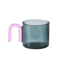 Load image into Gallery viewer, Colorful Handle Ripple Coffee Cup Heat resistance Glass Mug Milk Tea Office Cups Drinkware Birthday Gift coffee mugs
