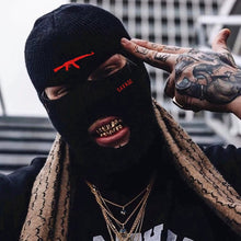 Load image into Gallery viewer, Winter Fashion Warm AK47 SAVAGE Ski Mask Hats 3-Hole Knit Full Face Cover Balaclava Hat Unisex Embroidery Beanies
