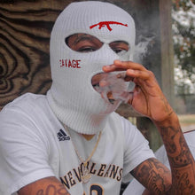 Load image into Gallery viewer, Winter Fashion Warm AK47 SAVAGE Ski Mask Hats 3-Hole Knit Full Face Cover Balaclava Hat Unisex Embroidery Beanies
