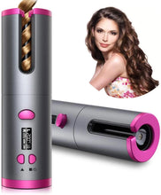 Load image into Gallery viewer, Cordless Automatic Rotating Hair Curler USB Rechargeable Curling Iron LED Display Temperature Adjustable styling tool Wave Styer
