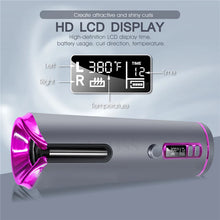 Load image into Gallery viewer, Cordless Automatic Rotating Hair Curler iron Wireless USB Rechargeable Air Curler for Curls Waves LED Display Hair Styler Tools
