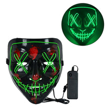 Load image into Gallery viewer, Cosmask Halloween Neon Mask Led Mask Masque Masquerade  Party Masks Light Glow In The Dark Funny Masks Cosplay Costume Supplies
