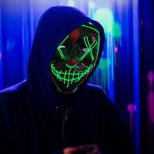 Load image into Gallery viewer, Cosmask Halloween Neon Mask Led Mask Masque Masquerade  Party Masks Light Glow In The Dark Funny Masks Cosplay Costume Supplies
