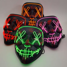 Load image into Gallery viewer, Cosmask Halloween Neon Mask Led Mask Masque Masquerade  Party Masks Light Glow In The Dark Funny Masks Cosplay Costume Supplies
