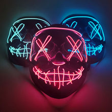 Load image into Gallery viewer, Cosmask Halloween Neon Mask Led Mask Masque Masquerade  Party Masks Light Glow In The Dark Funny Masks Cosplay Costume Supplies
