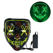 Load image into Gallery viewer, Cosmask Halloween Neon Mask Led Mask Masque Masquerade  Party Masks Light Glow In The Dark Funny Masks Cosplay Costume Supplies
