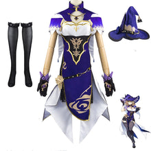 Load image into Gallery viewer, Cosplay Costume For Game Genshin Impact Lisa Witch of Purple Rose Full Set Halloween Girl Cosplay
