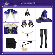 Load image into Gallery viewer, Cosplay Costume For Game Genshin Impact Lisa Witch of Purple Rose Full Set Halloween Girl Cosplay
