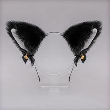 Load image into Gallery viewer, Cosplay Girl Plush Furry Cat Rabbit Ears Headband Cosplay Accessories for Girls Party Lolita Cosplay Cat Ears with Bell Headwear
