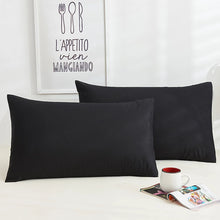 Load image into Gallery viewer, Cotton Pillowcase Solid Color Pillow Case Bedding Black Pillow Cover Envelope Custom Pillow Case Cover 40x60 40x70 50x70
