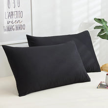 Load image into Gallery viewer, Cotton Pillowcase Solid Color Pillow Case Bedding Black Pillow Cover Envelope Custom Pillow Case Cover 40x60 40x70 50x70
