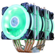Load image into Gallery viewer, Cooling Fan CPU Cooler  6 Heat-Pipes Dual-Tower Cooling 9cm RGB Fan LED Fan Support 3 Fans
