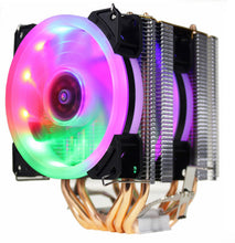 Load image into Gallery viewer, Cooling Fan CPU Cooler  6 Heat-Pipes Dual-Tower Cooling 9cm RGB Fan LED Fan Support 3 Fans
