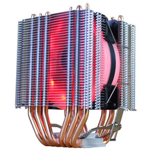 Load image into Gallery viewer, Cooling Fan CPU Cooler  6 Heat-Pipes Dual-Tower Cooling 9cm RGB Fan LED Fan Support 3 Fans
