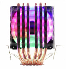 Load image into Gallery viewer, Cooling Fan CPU Cooler  6 Heat-Pipes Dual-Tower Cooling 9cm RGB Fan LED Fan Support 3 Fans

