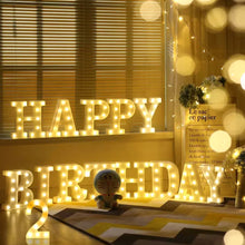 Load image into Gallery viewer, 1pcs Creative Luminous Number Letter Light AA Battery Powered Night Light for Christmas Wedding Birthday Party Decor
