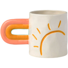 Load image into Gallery viewer, Creative Hand Painted Rainbow Handle Mugs Ceramic Sun Cloud Coffee Mug Personalized Milk Water Cups Gift For Couple Birthday Her
