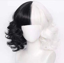 Load image into Gallery viewer, Cruella De Vil Cosplay Costume 2 Styles Women Gown Black White Maid Dress with Gloves Hoodie Skirt Wigs Outfits Halloween Party
